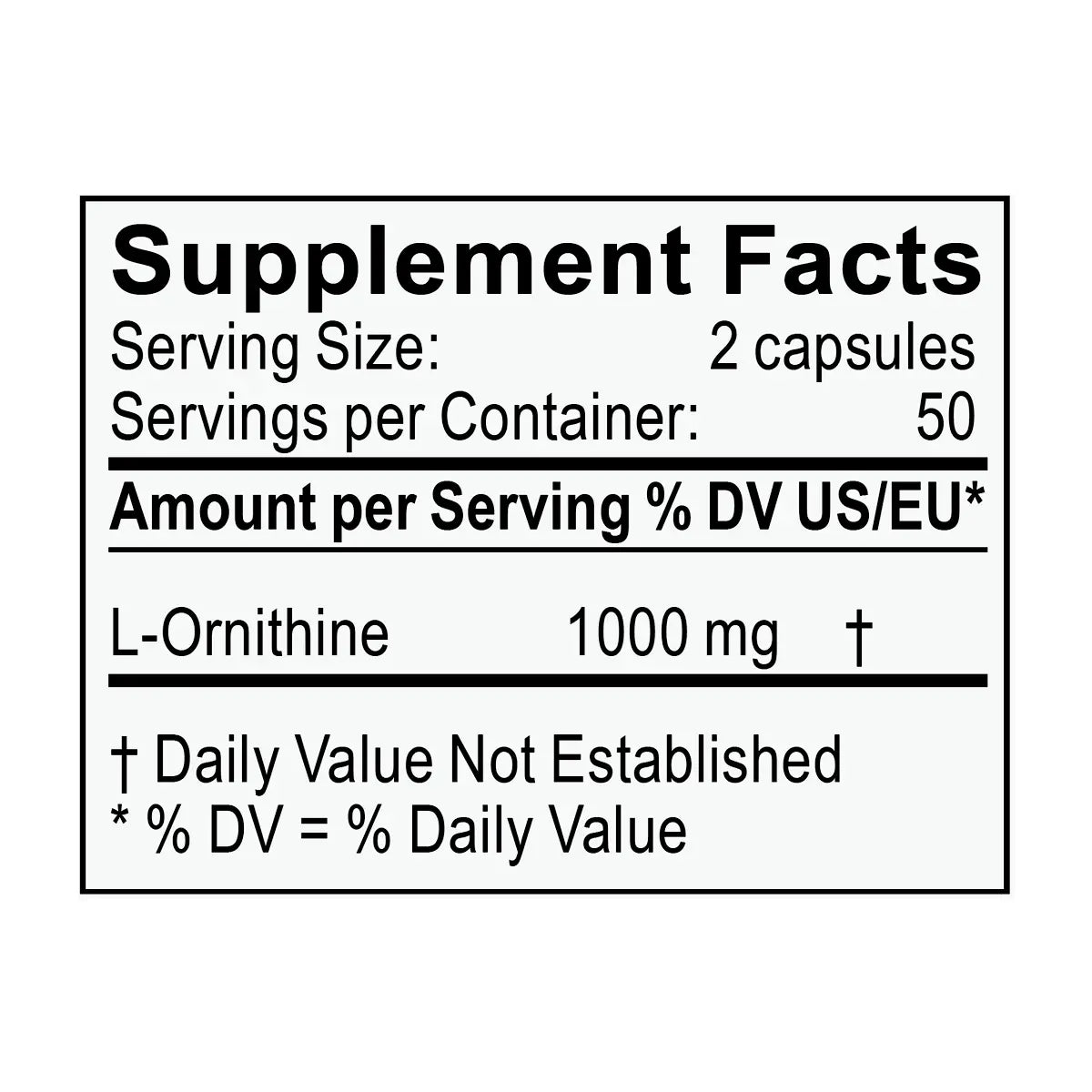 ornitina informacion nutricional