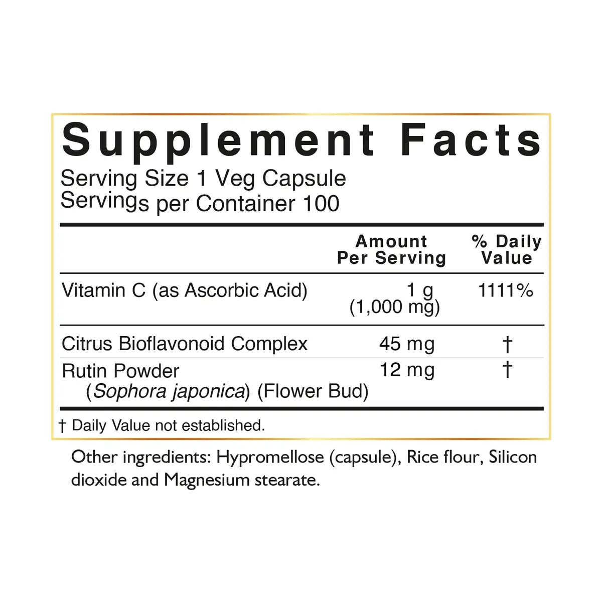 vitamina c 1000 mg composicion