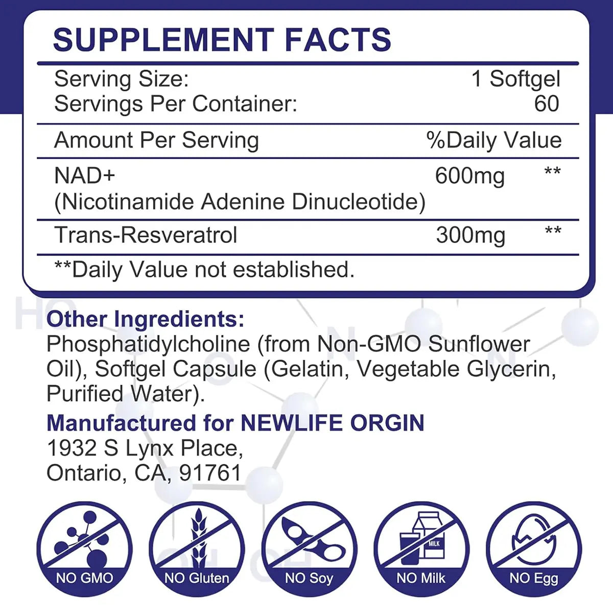 liposomal nad+ composicion