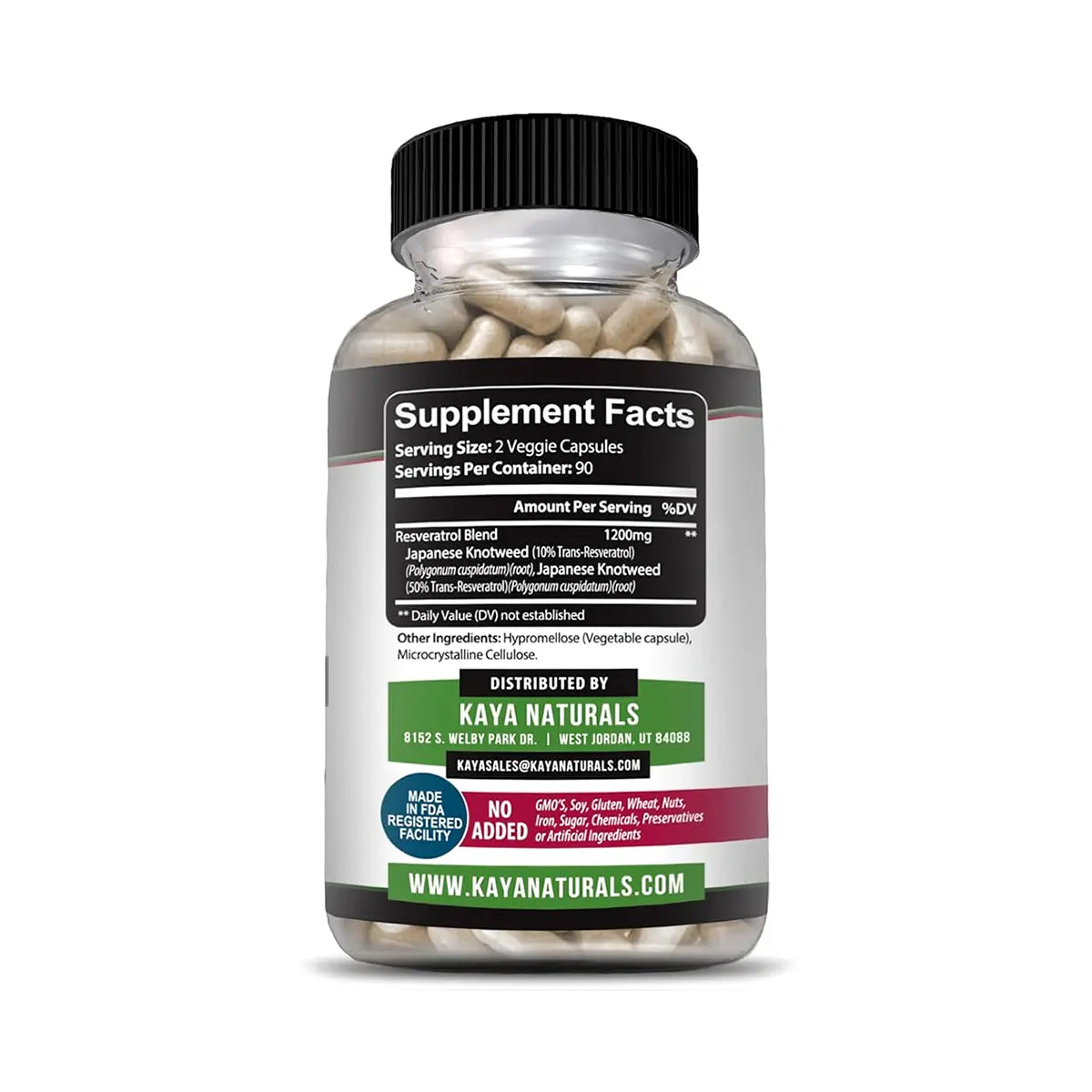 resveratrol 1200 mg composicion