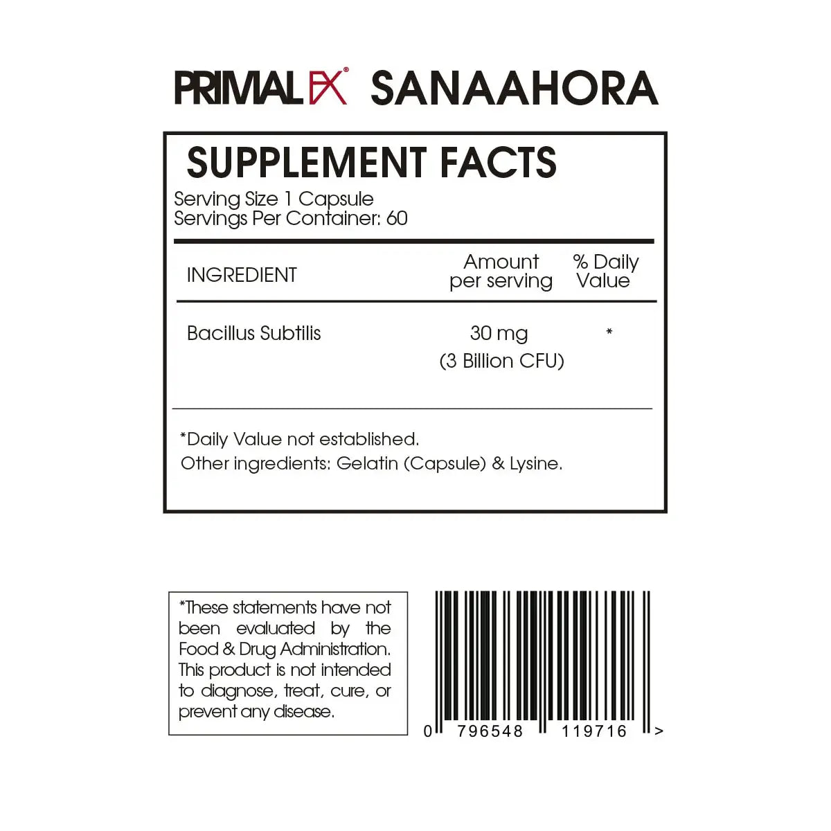 informacion nutricional de bacillus subtilis